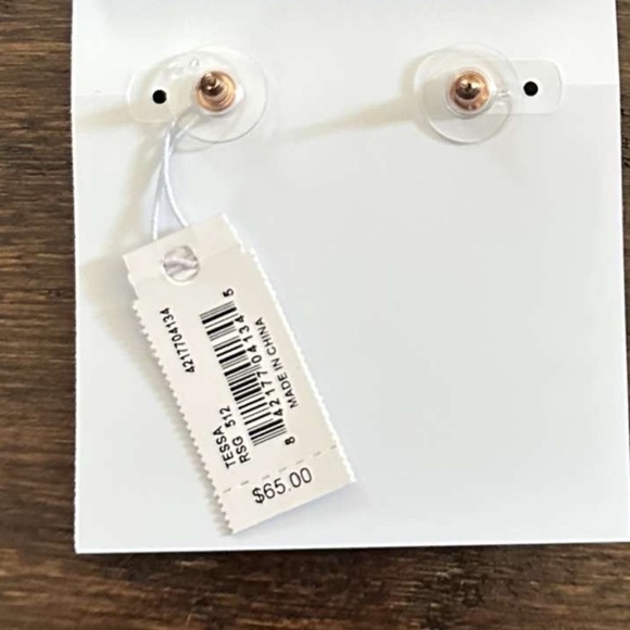 Kendra Scott Tessa Studs Rhodium Dichroic Glass earrings  NWT - Picture 3 of 6